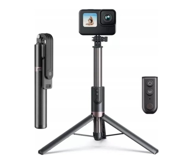 TELESIN Selfie Stick ze statywem i pilotem do GoPro - 1509918 - zdjęcie